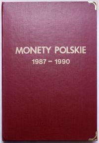 Polska, klaser z monetami polskimi z lat 1987–1990