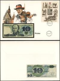 Polska, pamiątkowy folder z Krakowa z banknotem 10 złotych 1982