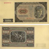 500 złotych  1.07.1948, seria AD, rzadki w tym s