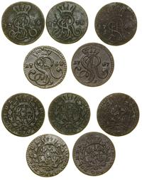 Polska, zestaw: 5 x grosz, 1767, 1768, 1776, 1784, 1790