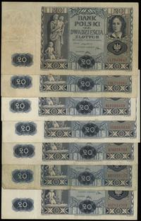 Polska, zestaw: 7 x 20 złotych, 11.11.1936