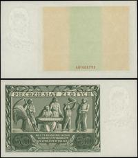 Polska, niedokończony druk banknotu 50 złotych, 11.11.1936