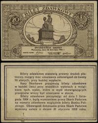 Polska, bilet zdawkowy – 20 groszy, 28.04.1924