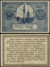 Polska, bilet zdawkowy - 10 groszy, 28.04.1924