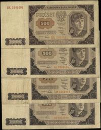 Polska, zestaw: 5 x 500 złotych, 1.07.1948