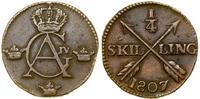 Szwecja, 1/4 skillinga, 1807