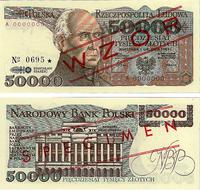 50.000 złotych 1.12.1989, WZÓR banknotu, seria A