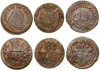 Polska, zestaw 3 x grosz, 1754 H