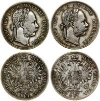 Austria, zestaw 2 x 1 floren, 1876, 1887