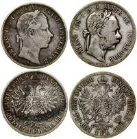 Austria, zestaw 2 x 1 floren, 1858 A, 1880