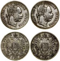 Austria, zestaw 2 x 1 floren, 1877, 1879