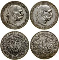 Austria, lot 2 x 5 koron, 1900, 1907