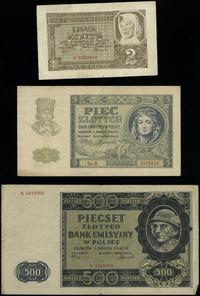 Polska, zestaw 9 banknotów, 1.03.1940