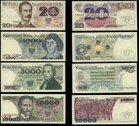 Polska, zestaw 4 banknotów, 1982-1988