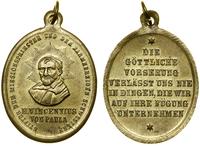 Niemcy, medalik z Wincentym a Paulo, założycielem Zgromadzenia Księży Misjonarzy, (XIX w.)