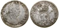 Francja, 1/4 écu aux insignes, 1702