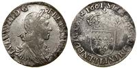Francja, 1/2 écu au buste juvénile, 1661 L