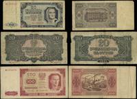 Polska, zestaw 3 banknotów, 1944–1948