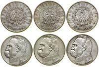 Polska, zestaw 3 x 10 złotych, 1935–1937