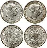 Austria, zestaw: 2 x 2 korony, 1912, 1913