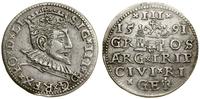 Polska, trojak, 1591