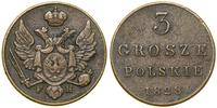 Polska, grosze polskie (trojak), 1828 FH