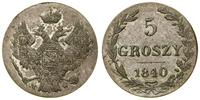Polska, 5 groszy, 1840 MW