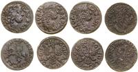 Polska, zestaw: 4 x szeląg miedziany (boratynka), 1659–1664
