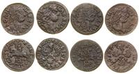 Polska, zestaw: 4 x szeląg miedziany (boratynka), 1660–1665