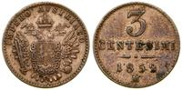 Austria, 3 centisimi, 1852 M