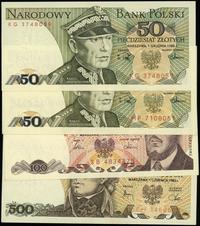 Polska, zestaw 4 banknotów, 1982–1988
