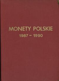 Polska, klaser z monetami polskimi z lat 1987–1990