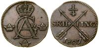 Szwecja, 1/4 skillinga, 1807