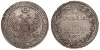 3/4 rubla = 5 złotych 1837 НГ, Petersburg, patyn