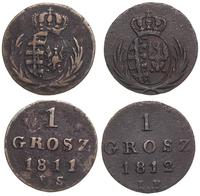 lot: 2x 1 grosz 1811-12, Warszawa, 1 grosz 1811/