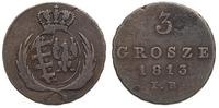 3 grosze 1813/IB, Warszawa, Iger KW.13.1.a, Plag