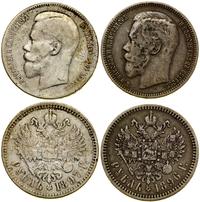 Rosja, zestaw: 2 x rubel, 1896 (✭) i 1897 (★★)