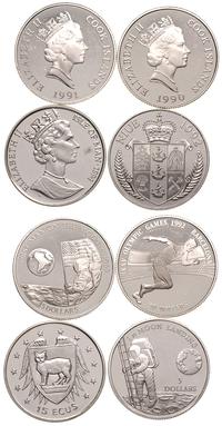 lot 4 monet srebrnych, 10 dolarów 1990 - Wyspy C