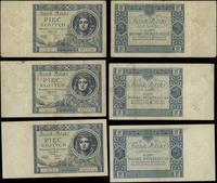 Polska, zestaw: 3 x 5 złotych, 2.01.1930