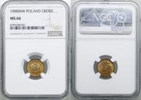Polska, 1 grosz, 1990