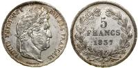Francja, 5 franków, 1837 W