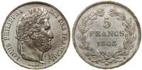 Francja, 5 franków, 1843 B