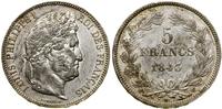 Francja, 5 franków, 1843 W