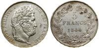 Francja, 5 franków, 1844 W
