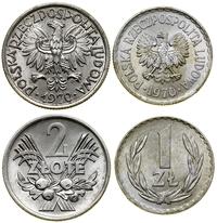 Polska, zestaw: 1 złoty oraz 2 złote, 1970