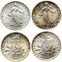 Francja, zestaw 2 x 50 centymów, 1917, 1918