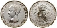 Hiszpania, 5 peset, 1891 PGM