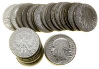 Polska, zestaw 50 x 5 złotych, 6 x 1932, 27 x 1933, 17 x 1934