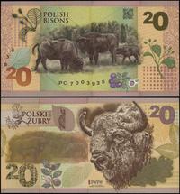Polska, banknot testowy PWPW - 20 units - Polskie Żubry, 2018
