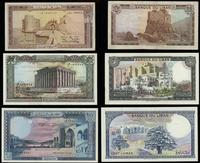 Liban, zestaw 6 banknotów, lata 80' XX wieku